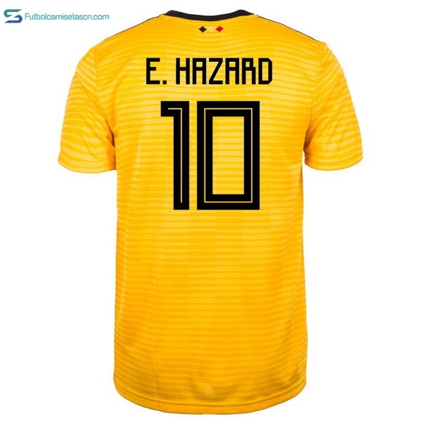 Camiseta Belgica 2ª E.Hazard 2018 Amarillo